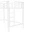Lit mezzanine simple en métal blanc avec échelles doubles, structure stable pour dormir en toute sécurité et fonction de rangement en blanc, double accès structurellement fiable