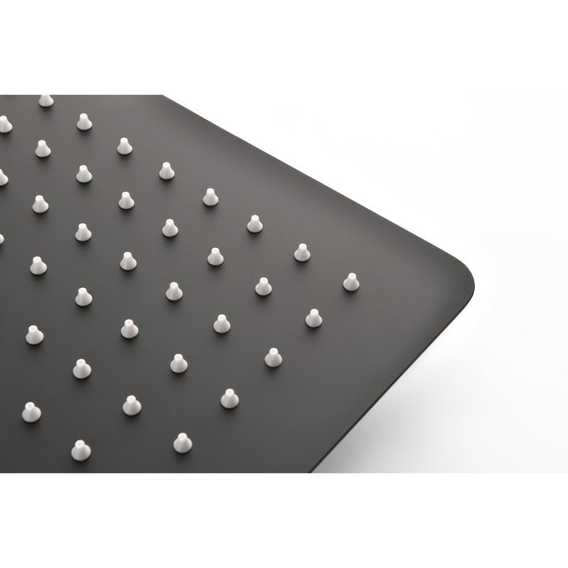 High Matte Black Shower Head Bathroom - Stainless Steel, Water Saving, Self-cleaning Nozzle, Compatible With Standard Arms Arm Works Dependably