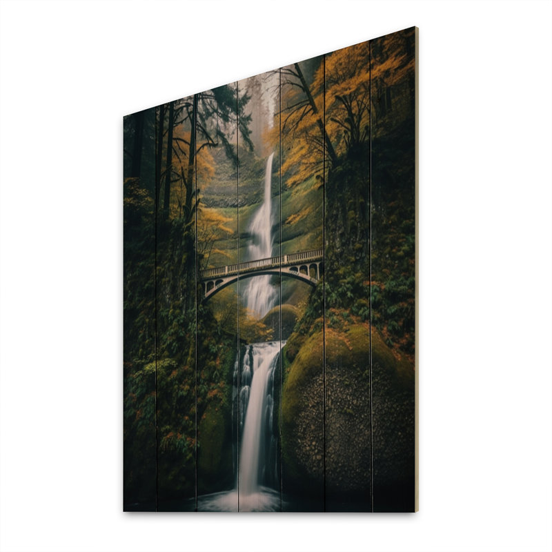 «Bonaccorso Oregon Multnomah Falls», impression sur bois, H 32 po x l 24 po x P 0,78 po