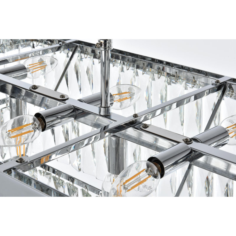 Iva 48 inch Rectangular Chandelier , Chrome