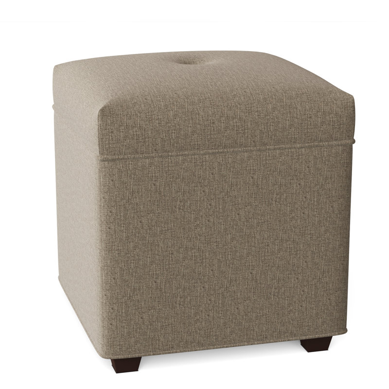 Kaplan 19" Wide Square Storage Ottoman, 3155 Linen