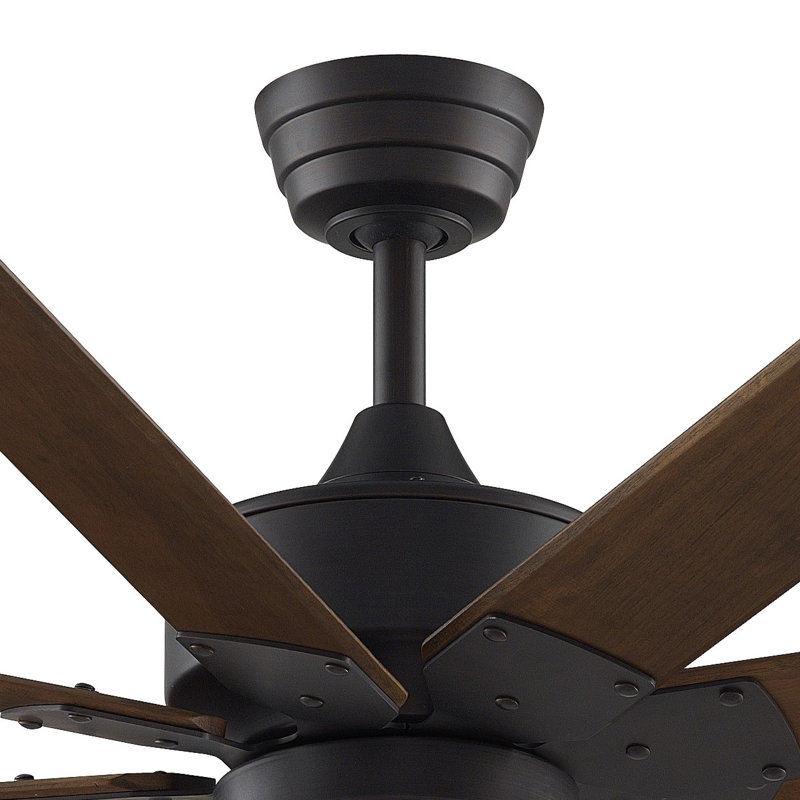 Levon Custom Indoor/Outdoor Smart Ceiling Fan DC Motor - Dark Bronze, Dark Bronze
