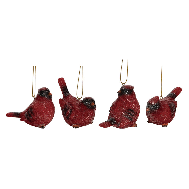 Ensemble d'ornement 4 pièces cardinal suspendu