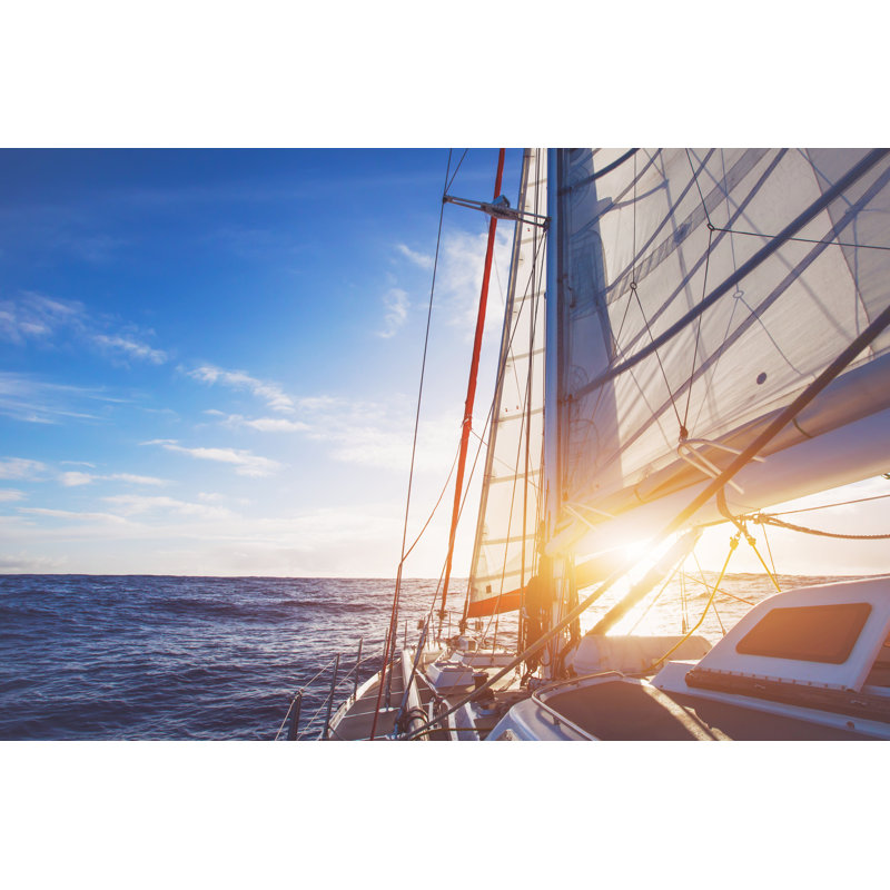 Sailing Boat - Wrapped Canvas Print, 30cm H x 46cm W x 3.8cm D