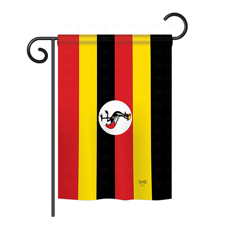 Uganda 2-Sided Impression Polyester Garden Flag 13 x 18.5 Inch