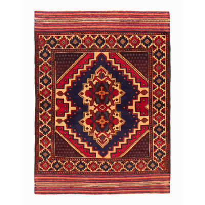 Tapis bleu marine foncé Tajik 4 pi 3 po x 5 pi 9 po