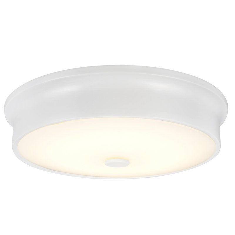 Plafonnier encastré cylindrique à DEL unique 12 po Plamond, blanc