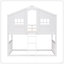 Lit simple superposé simple avec échelle, lit en bois blanc-129747083