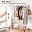 Dwight Metal Adjustable Rolling Clothing Rack-307076421