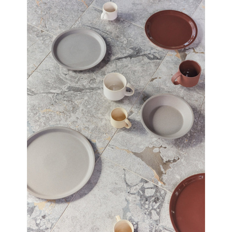 Yuka Handmade Terracotta Dinner Plate, Stone