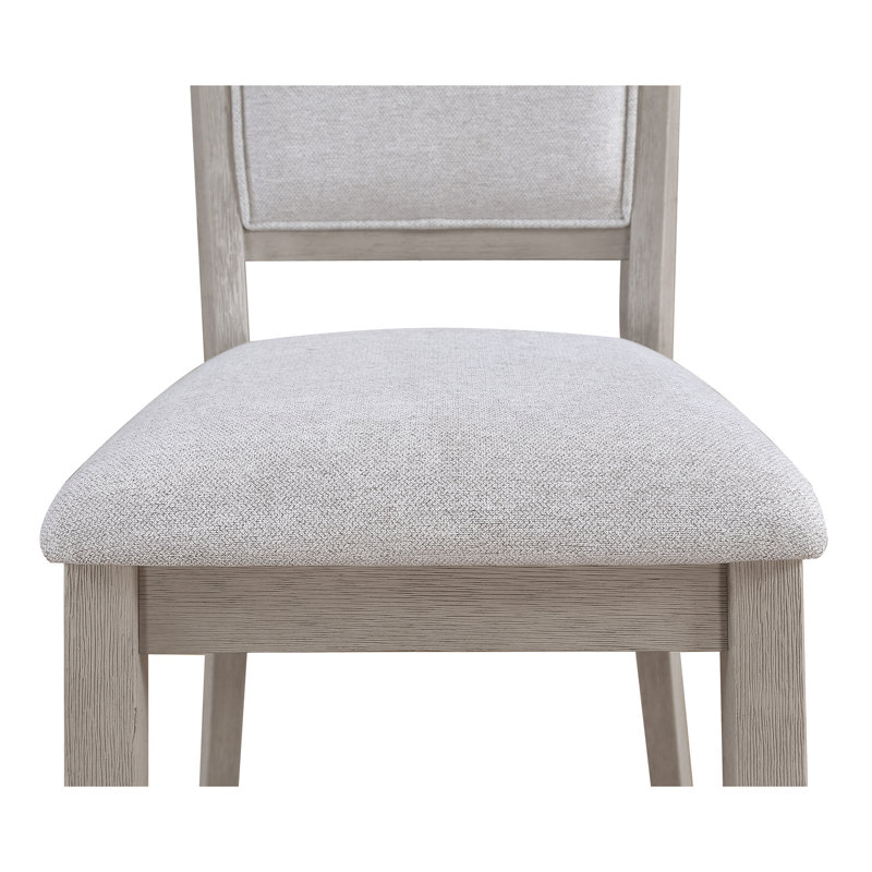 5pc Dining Set Round Table Upholstered Chairs