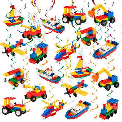 30pcs Building Block Swirl Decoration for Building Block Decorations