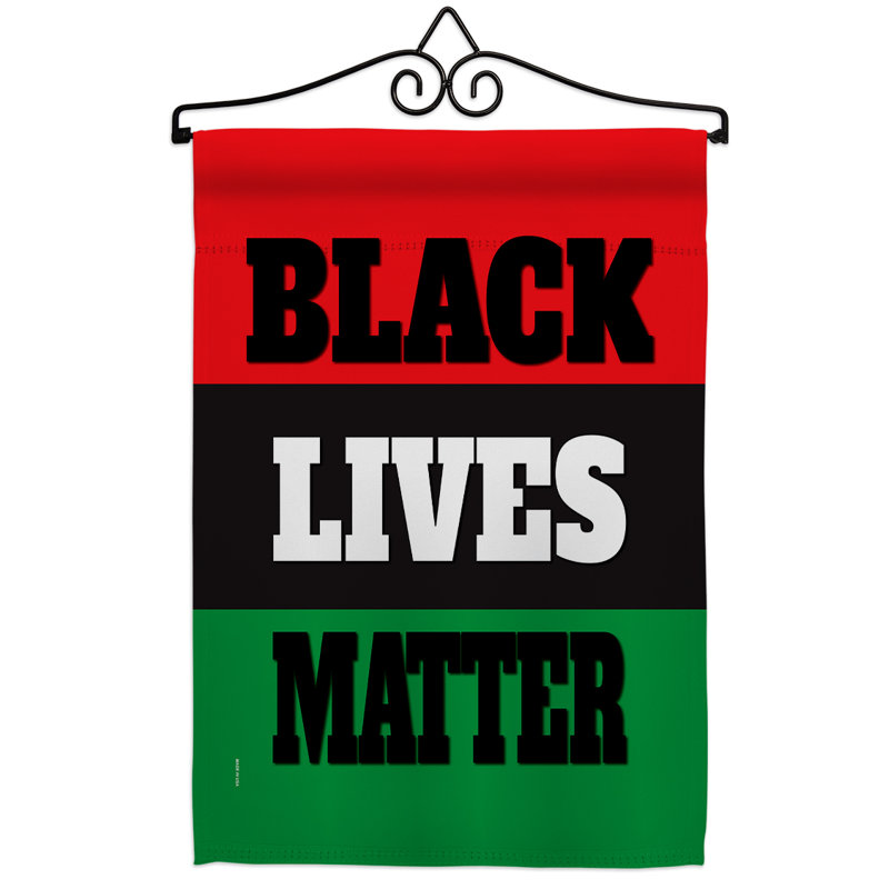 Ensemble de drapeau à 2 faces en polyester 40 po x 28 po black lives matter awareness