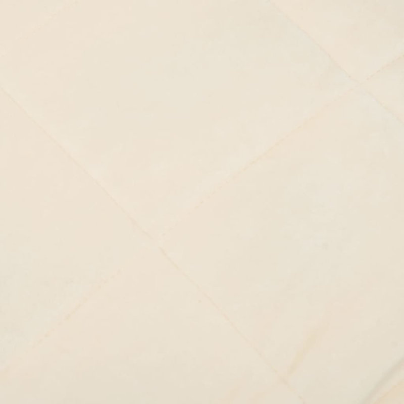 Polyester lesté vidaXL, perles de verre, L 55,1 po x L 78,7 po, Crème