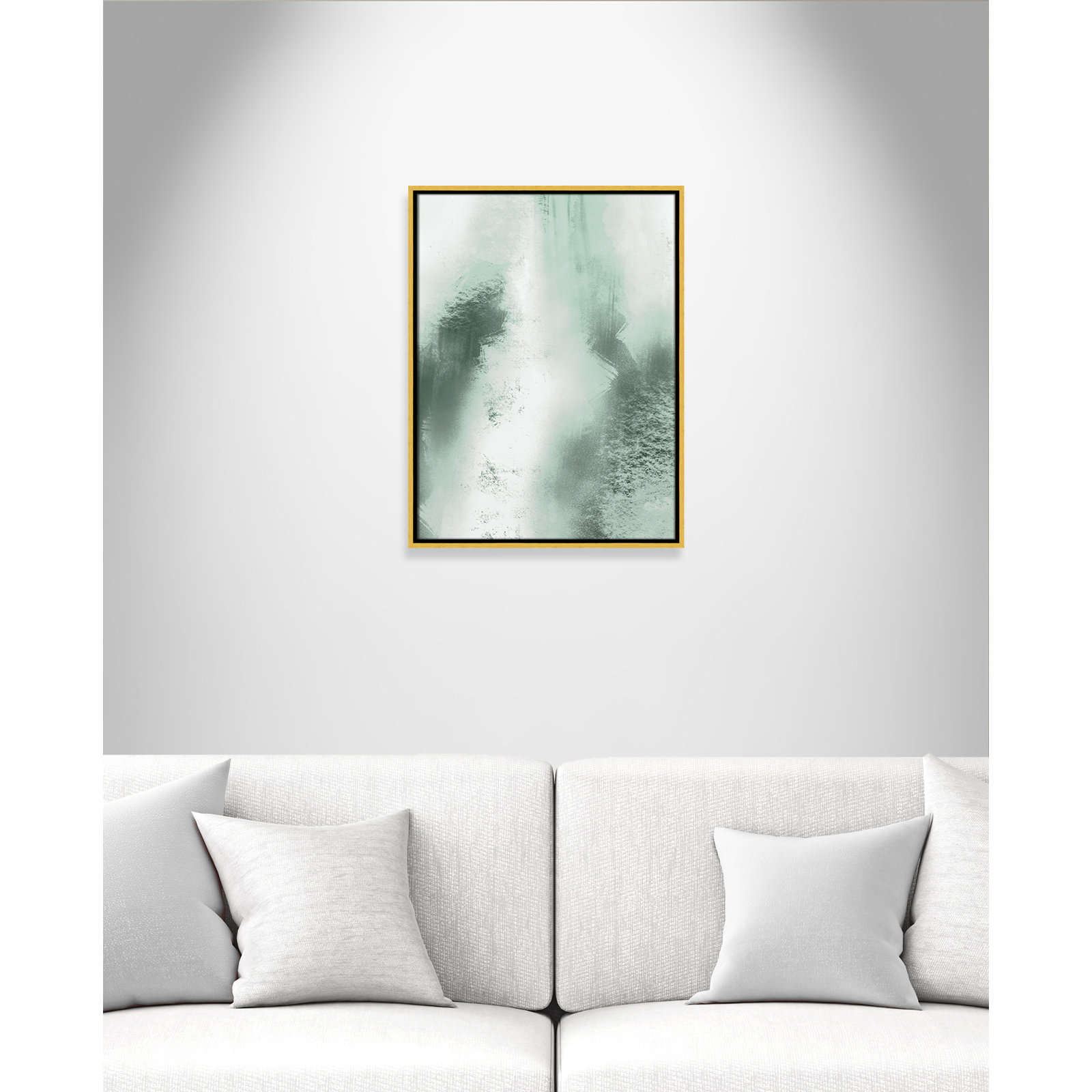 Quietude Smudges I Print by Marcus Prime, 19.5'' W x 25.5'' H, Gold Floater
