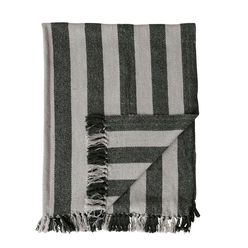 Cotton and Polyester Throw Blanket and