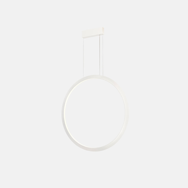 Circular Dimmable LED Geometric Chandelier, White, 4000K