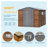 8 ft. x 8 ft. Wood and Metal Combination Garden Tool Shed with Waterproof Finish-128977481-128977484