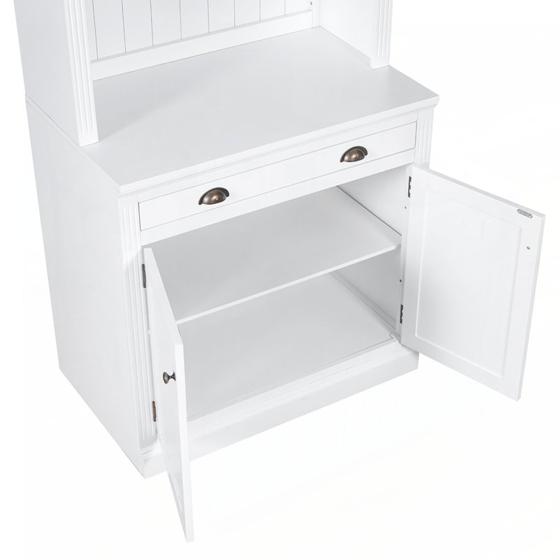 Ensemble de bibliothèque durable avec éclairage à DEL, tablettes ouvertes, tiroirs et portes pour un grand rangement et de la sécurité