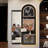 Mid-Century Style Sliding Pegboard Dressing Mirror-111019834