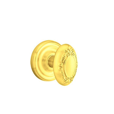 Ensemble de faux boutons Emtek avec rosette régulière et bouton Victoria