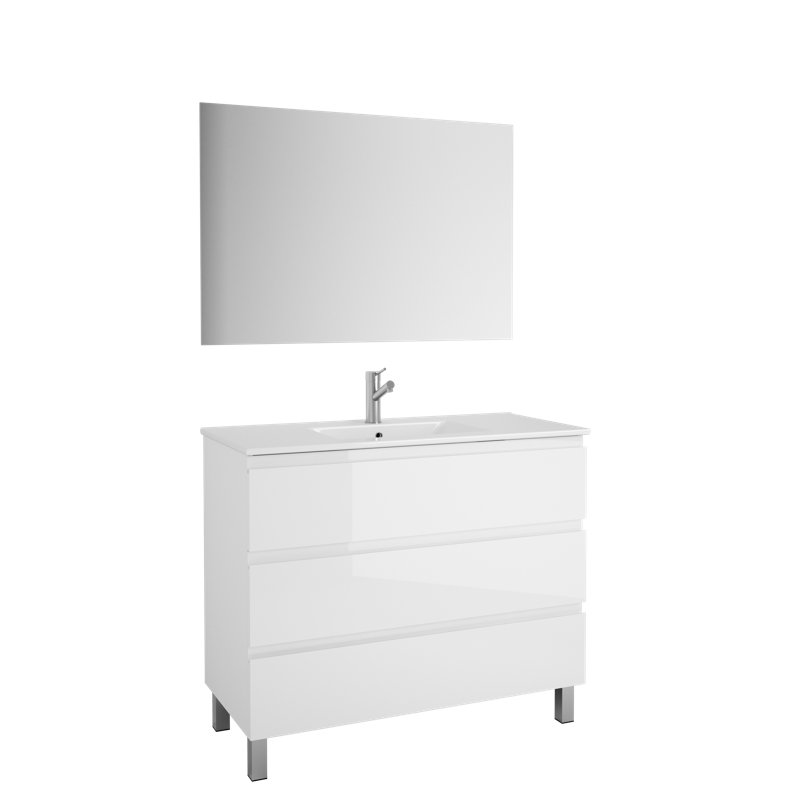 Armoire de salle de bain pour salle de bain Collection COSTA par DAX, Blanc, H 39,06 po x l 72 po x P 17,88 po