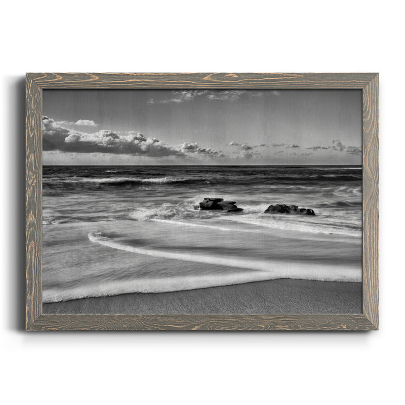 Whispering Sands Beach - Photographie de cadre photo sur toile, gris, H 37,5 po x l 27,5 po x P 1,5 po