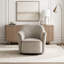 Fauteuil d'appoint pivotant à 360 °, fauteuil demi-tonneau en chenille avec accoudoirs évasés, fauteuil moderne-1704047667