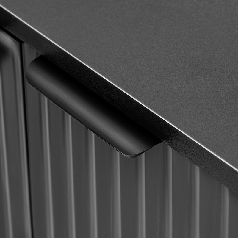 Armoire moderne de 2 pièces - décoration de porte géométrique, tablette réglable, grande capacité de support de télévision, porte de style minimaliste, tablettes, vaste pièce