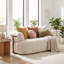 Canapé simple surdimensionné de 64 po sans dossier, fauteuil Cloud rembourré à siège profond Boucle, méridienne sans cadre avec support en métal, 4 coussins assortis et canapé-lit confortable-437220199