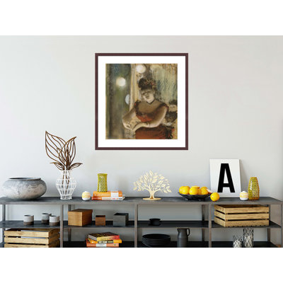 Singer in a Cafe by Edgar Degas -Framed Giclee Print