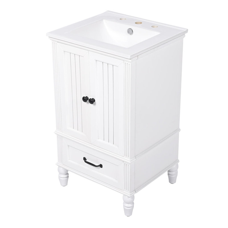 Ensemble de meuble-lavabo simple 20 po Antonanzas, Blanc