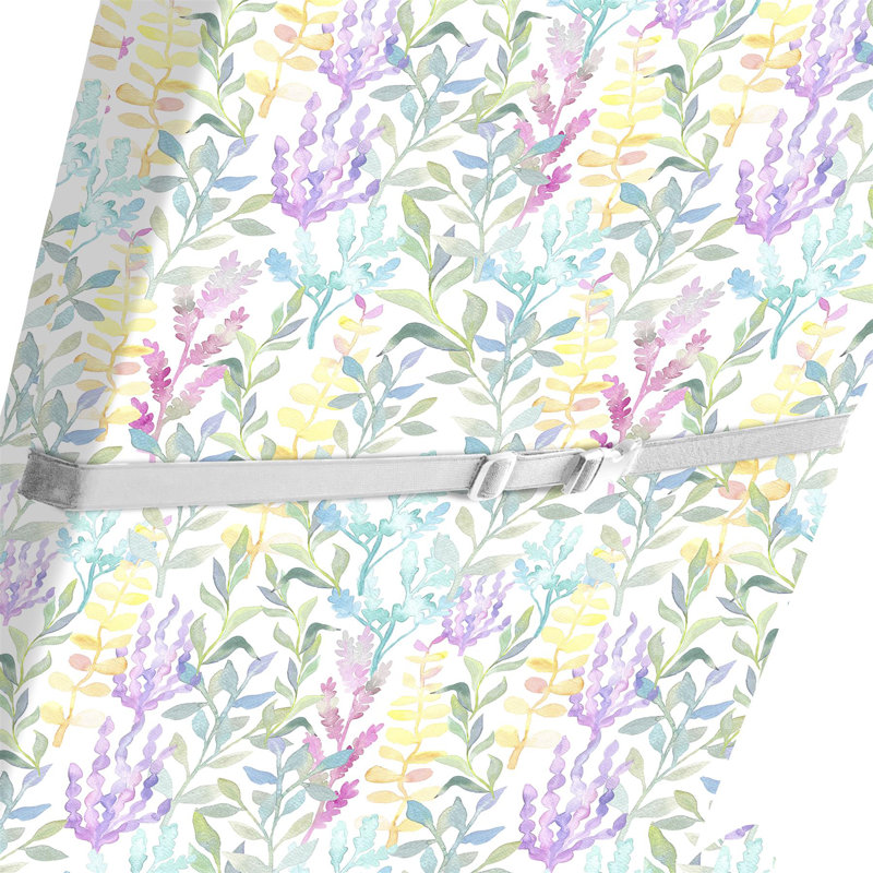 Seat / Back Cushion, Purple/Blue/Yellow/Green Floral