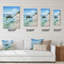 Beach Photo Serene Shores V - Horloge murale nautique et de plage surdimensionnée-99629505