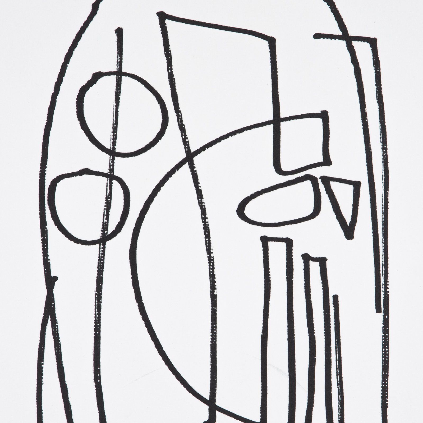 Stark 2 by Dan Hobday, 40" H x 30" W x 2" D, Light Brown Floater Framed