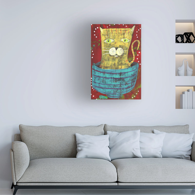 Art sur toile «bol Ahfolkart», H 19 po x l 12 po