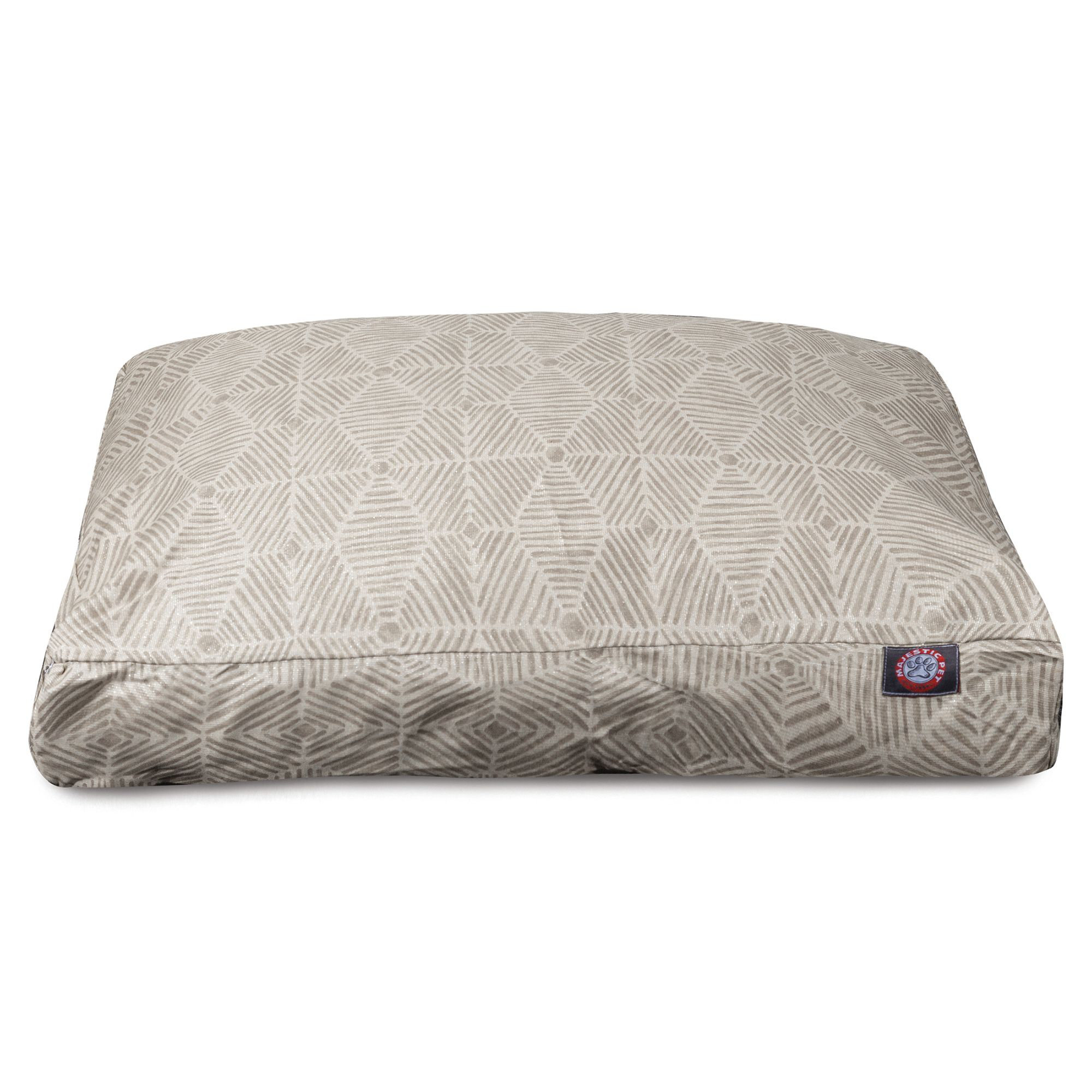 Charlie Orthopedic Memory Foam Geometric Pillow, Beige Metallic, Small (20" W x 27" D x 4" H);