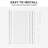 28-32" W x 72" H Frameless Pivot Shower Door with 1/4" (6mm) and 5/16" (8mm) Tempered Glass, Swing Shower Glass Door with Towel Bar, 105°Stop Prevents Collisions, Chrome Finish-123829987