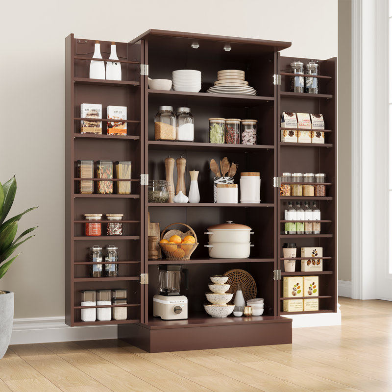 Malarie 47'' Kitchen Pantry, Brown