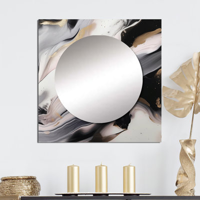 Miroir Gladus - Décoration murale abstraite en marbre carré pour chambre à coucher