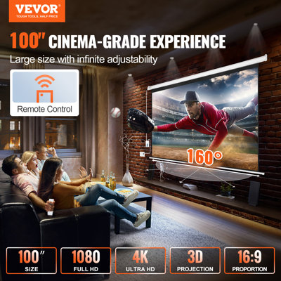 VEVOR Electric Projector Screen Projector Screen