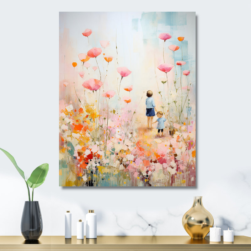 «Whimsical Kids Floral Haven II», art mural pour enfants en métal, H 32 po x l 24 po