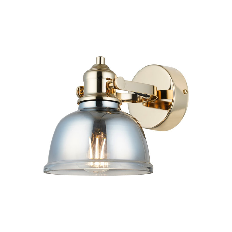 Lampe murale antique en laque, structure en métal, plaque de base 10 x 10 x 1,2 pouces | Bouchon en verre de diamètre de 6,3 po x 4,7 po | Douille E27 (40 W maximum) | Éclairage élégant pour le salon, la chambre à coucher et le bureau | IP20, ampoule non incluse