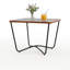 Table basse carrée avec plateau en verre