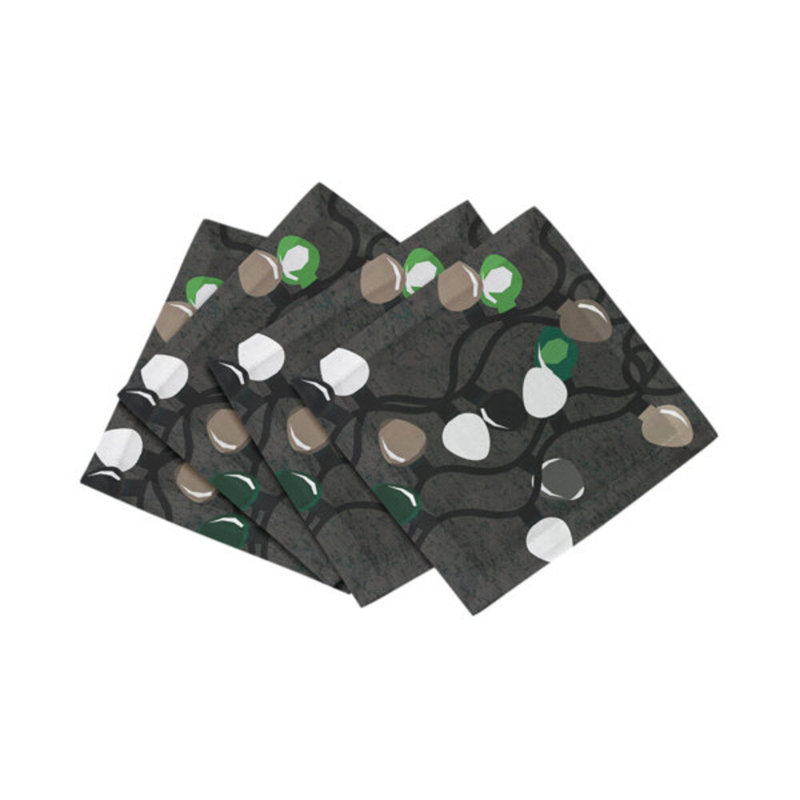 Square Napkins, Deep Greens
