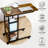 Adjustable Height Bedside Table With Lockable Wheels, 3-Tier Rolling Desk For Bed, Couch, Or Chair, Durable All-Metal Frame, Multi-Functional Design For Work, Dining, Or Snacking