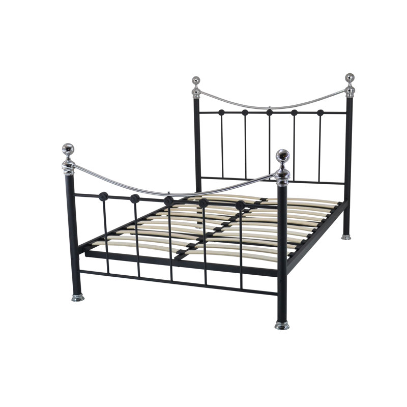 Cambridge Metal Storage Bed, Double (4'), Black