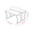 Milaynah 47.24'' W Rectangle Partition Desk