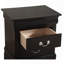 Table de chevet noire élégante avec rangement-609876242