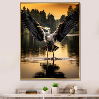 Kishawn Heron Winged Majesty II sur toile